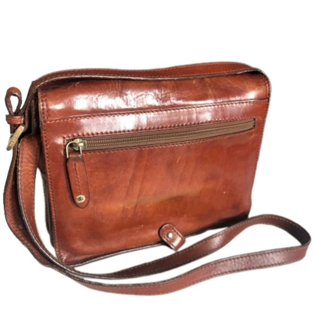 Vintage The Bridge leather classic satchet, cross body messenger bag purse - Picture 3 of 16